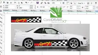 How to make Car racing sticker design in coreldraw x7 | coreldraw tutorial