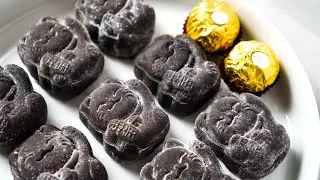 Ferrero Rocher Chocolate Snow Skin Mooncake 金沙巧克力冰皮月饼