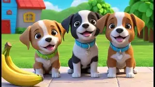 Rescue Puppies Slip on Bananas 🍌🐶🚑 | 3D Animated Nursery Rhyme for Kids
