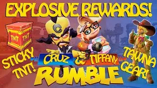 Crash Team Rumble STICKY TNT EXPLOSIVE REWARDS! ALL REWARDS UNLOCKED!