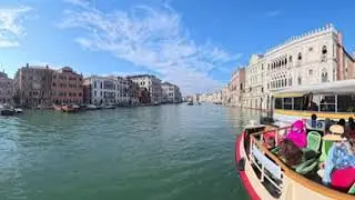Italy Venice Boat Ride Grand Canal from Accademia 6 - VR 360 Video 8K