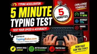 ⌨️ 5 Minute Typing Test | Improve Your Typing Speed & Accuracy | WPM Challenge