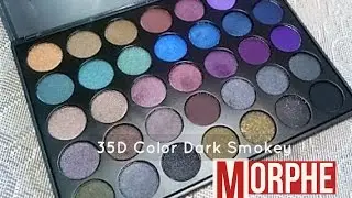 Golden Turquoise Shimmer Morphe 35D Color Dark Smokey Palette