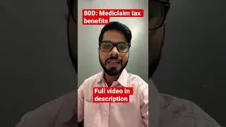 Mediclaim Tax Benefit|| Section 80D of Income Tax act  1961||CA Tarique Khichi