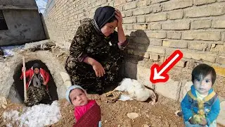 Akram's Tears: Akram sheds her tears on her chicken in silence and sadness.