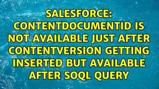 ContentDocumentID is not available just after ContentVersion getting inserted But available...