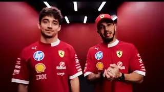 Hanging out with Hamilton & Leclerc at Ferrari 😎🏁