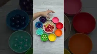 ✨💙Mesmerizing Bead Reverse Magic 🔮Wooden Bowl 📿ASMR Satisfaction #asmr #beadsreverse #dominomarble