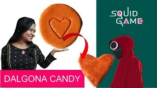 Squid game Candy challenge | Dalgona candy | Netflix squid game - heart shape & round shape candy