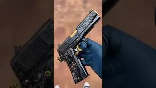 Colt 1911 Commander, custom engrave work, 24k gold plated accents 🐎 🔥