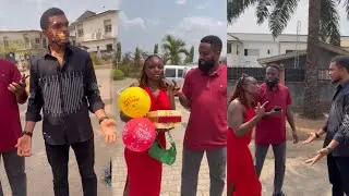 Girlfriend surprise her boyfriend on his birthday but decided to do a loyalty test on him