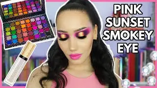 PINK SUNSET HALO EYE TUTORIAL WITH GEMS AND GLITTER! | MAKEMEUPMISSA