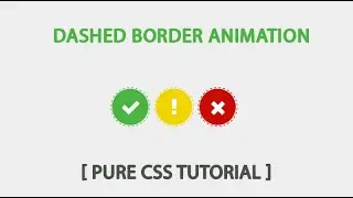 Fontawesome Dashed Border Animation Using CSS - Pure CSS Animation Tutorial