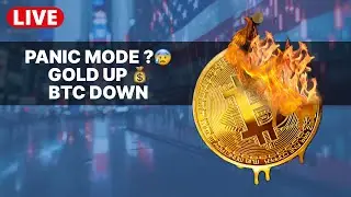 Bitcoin Down  | Market Fear Spikes 😨 | Safe Haven Stocks Rise 🛡️ | LIVE Trading