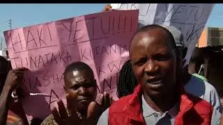 Traders in Thika protest evictions, accusing officials of collusion