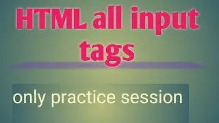 || HTML PART 2 || FORM TAG || INPUT TAG || eitpraduman || eitkrishna ||