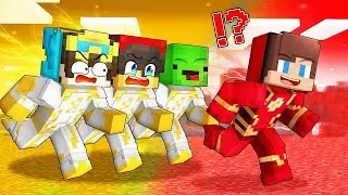 FLASH Speedruner против Кэша, Нико и Майки GODSPEED- JJ и Майки в Minecraft Maizen!