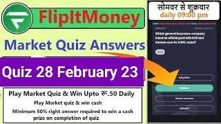 Flipit Money Application Quiz 28 Feb 23 // Win Assured Cashback