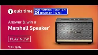 Amazon daily quiz answers today | 16 March 2021 | Win Marshall speaker