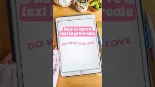 How to Curve Text in Procreate Tutorial #shorts #procreate