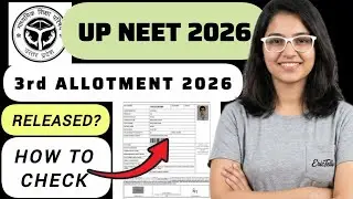 up neet pg round 3 allotment 2026 | up neet pg third seat allotment 2026