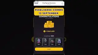 13 September Pixel tap Daily Combo | Pixel Tap by Pixelverse Combo Card