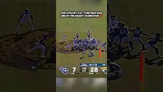CAM LITTLE HIT A 67-YARD FIELD GOAL AND HIT THE COLDEST CELEBRATION ‼️