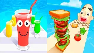 Sandwich Runner VS Juice Run - All Levels SpeedRun Gameplay Android iOS Ep1