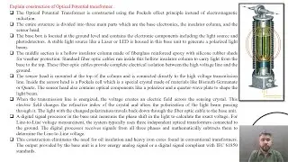 SGP Video short on Explain construction of Optical Potential transformer in  English