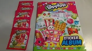 Shopkins Sticker Album & 5 Sticker Blind Pack Opening Topps | Birdew Reviews