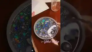 ✨Glitter resin coaster ✨#shorts #resin #glitter #diy