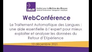WebConf&eacute;rence IMdR &laquo; Le Traitement Automatique des Langues &raquo;