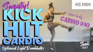 CARDIO #30 KICK-Boxing HIIT SWEATY Workout Class 45 minutes