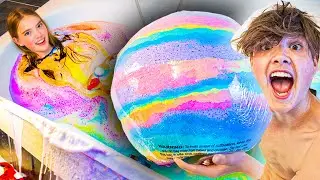 XXL BADEBOMBE zerstört das BADEZIMMER mit Lea 😱