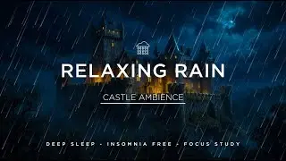 🏰 Gothic Castle Rainstorm 🌧️ Night Rain Sounds for Sleeping | Deep Sleep ASMR