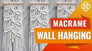 Панно с листьями в технике макраме | DIY | Урок макраме для новичков