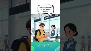 ✈️ Flight Cancelled at the Last Minute | Simple English Conversation Practice