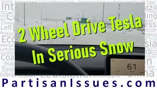 Tesla Model 3 Standard Range Plus in Snow