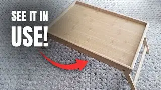 Bamboo Bed Tray Table with Foldable Legs - Real-life Test