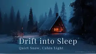Drift into Deep Sleep by the Cabin Light | Gentle Piano in Quiet Snow