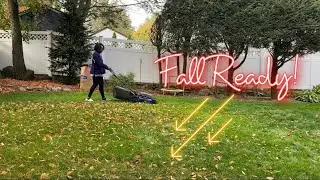 Get it all done outside with me | Fall yard clean up | lawn and garden with me