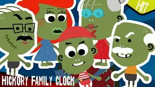 HICKORY DICKORY DOCK - ZOMBICKS FAMILY LEARNING CLOCK HOURS 1 TO 5 - HALOWEEN MUSIC FOR PRESCHOOL