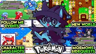 Взлом Pokemon GBA ROM с Moemons, новым миром, побочными заданиями MOE, событиями Follow Me, мини-играми и многим другим!