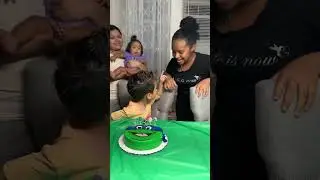 Sibling Shenanigans Sister Crashes Brothers Birthday Video 🎂 #shortsfeed #funny #birthday #shorts