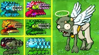 PVZ 1 Hybrid Challenge | Angel Zombie Vs All Hybrid Peashooters | Epic Battle!