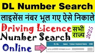 How to find driving licence number 2025 | DL search by name and DOB | How to find DL number