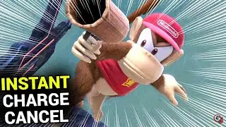 INSTANT Charge Cancel in Smash Ultimate! Diddy Kong Popgun Cancel