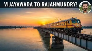 Konark Express: Vijayawada to Rajahmundry Train Journey | Stunning Godavari Arch Bridge View