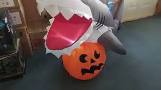 NEW FOR 2025 Gemmy Airblown Inflatable Halloween 7.5ft Shark With Sound Box