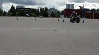 Motogymkhana GP 2018 5stage/ Kirils Simakovs Yamaha R6/ heat 2 51.64